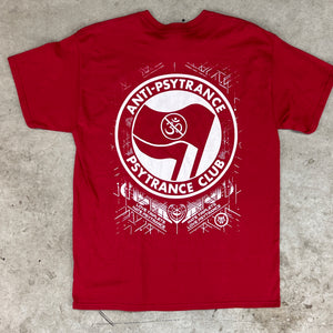 ANTI-PSYTRANCE | T-Shirt COLOURED RED Unisex