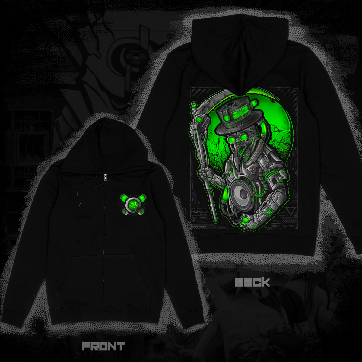 PLAGUE DOC | ZIP Hoodie Unisex
